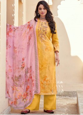 Yellow Color Cotton Salwar Kameez