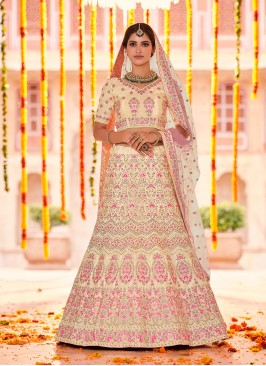 Yellow Color Crepe Haldi Wear Lehenga