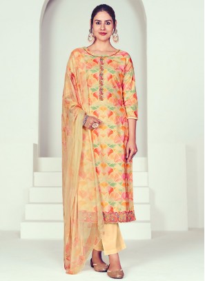 Yellow Color Designer Salwar Kameez