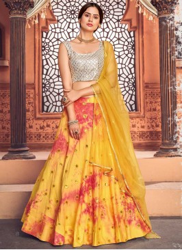 Yellow Color Gota Pati Work Lehenga