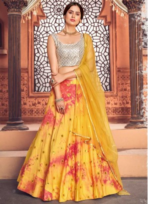 Yellow Color Gota Pati Work Lehenga