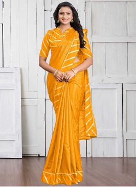 Yellow Color Silk Cotton Haldi Wear Saree