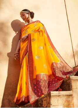 Yellow Color Silk Fancy Patola Saree