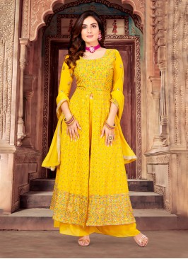 Yellow Color Trendy Salwar Kameez