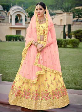 Yellow Diamond Lehenga Choli