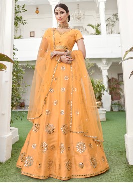 Yellow Lace Sangeet Lehenga Choli