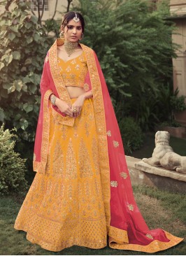 Yellow Mehndi Lehenga Choli