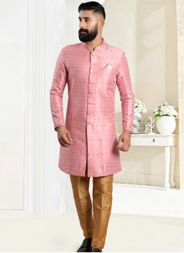 Pink & Ciku Fusion Elegance: Men's Indo-Western Ensemble