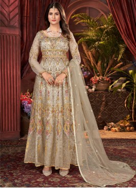 Yellow Net Designer Salwar Kameez