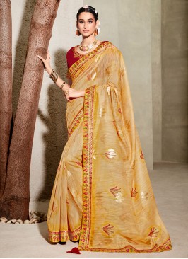 Yellow Party Classic Saree