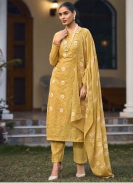 Yellow Sangeet Trendy Salwar Kameez