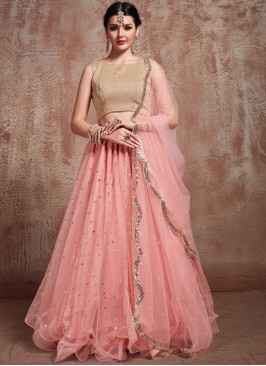 Zesty Pink Trendy Lehenga Choli