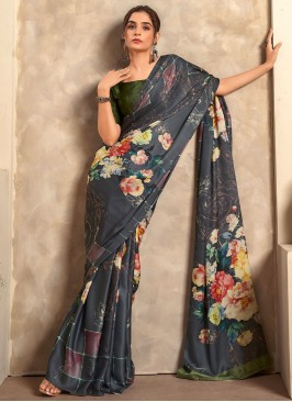 Zesty Satin Silk Casual Saree